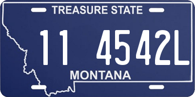 MT license plate 114542L