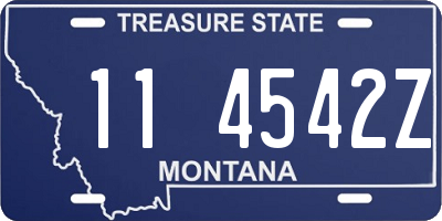 MT license plate 114542Z