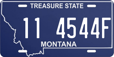 MT license plate 114544F