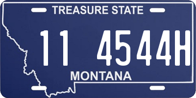 MT license plate 114544H