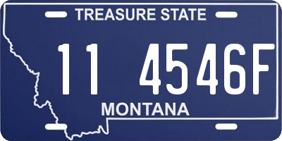 MT license plate 114546F