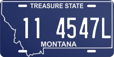 MT license plate 114547L