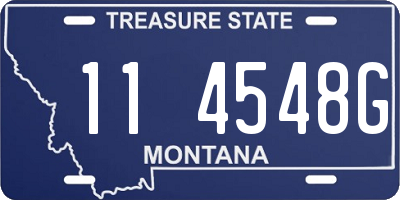 MT license plate 114548G