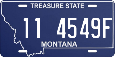 MT license plate 114549F