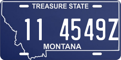 MT license plate 114549Z