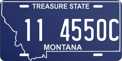 MT license plate 114550C