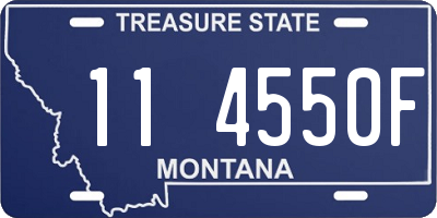 MT license plate 114550F