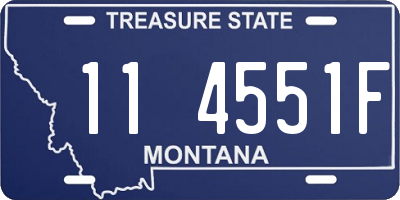 MT license plate 114551F