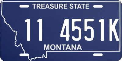 MT license plate 114551K