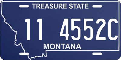 MT license plate 114552C