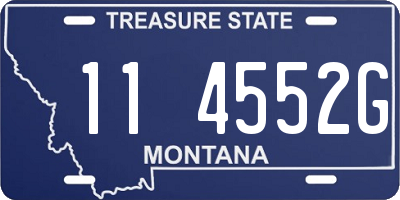 MT license plate 114552G