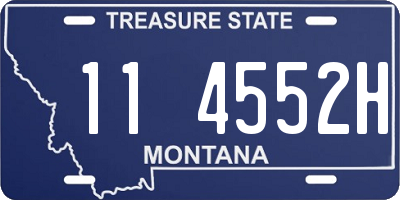 MT license plate 114552H