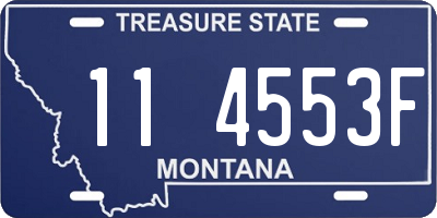 MT license plate 114553F