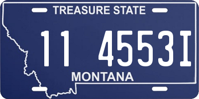 MT license plate 114553I