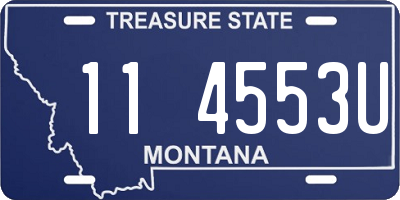 MT license plate 114553U