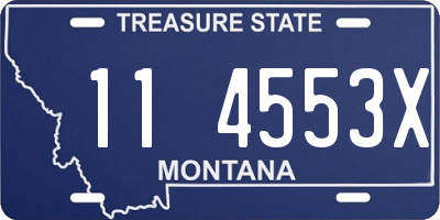 MT license plate 114553X