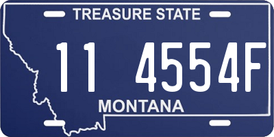 MT license plate 114554F