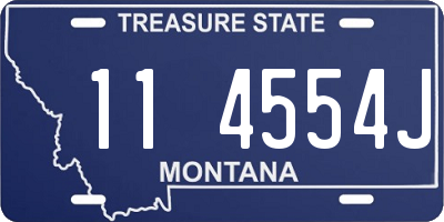 MT license plate 114554J