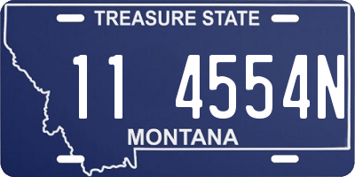 MT license plate 114554N