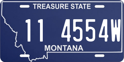 MT license plate 114554W