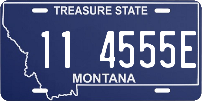 MT license plate 114555E