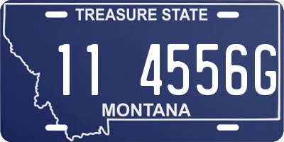 MT license plate 114556G