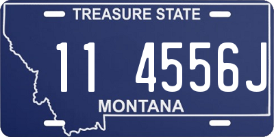 MT license plate 114556J