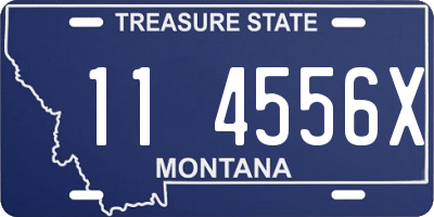 MT license plate 114556X