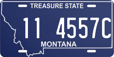 MT license plate 114557C