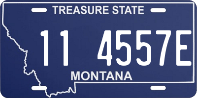 MT license plate 114557E