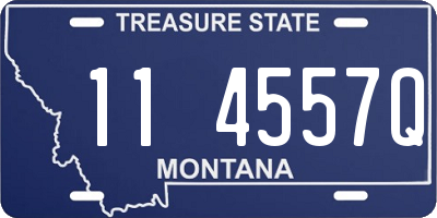 MT license plate 114557Q