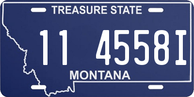 MT license plate 114558I