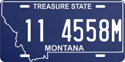 MT license plate 114558M