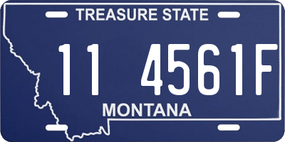 MT license plate 114561F