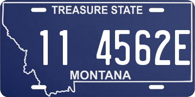 MT license plate 114562E