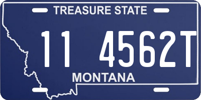 MT license plate 114562T