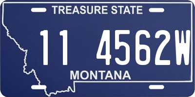 MT license plate 114562W