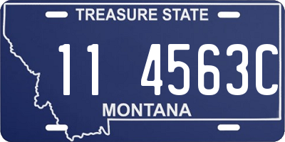 MT license plate 114563C