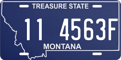 MT license plate 114563F