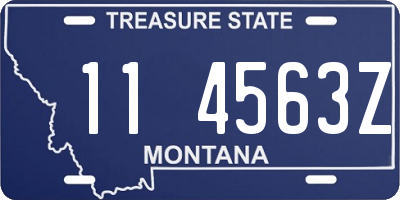 MT license plate 114563Z