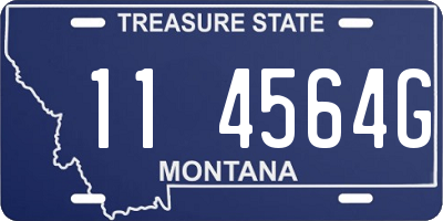 MT license plate 114564G