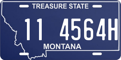 MT license plate 114564H