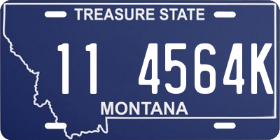 MT license plate 114564K