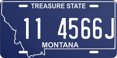 MT license plate 114566J