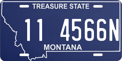 MT license plate 114566N