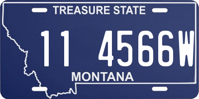 MT license plate 114566W