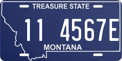 MT license plate 114567E