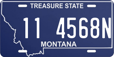 MT license plate 114568N