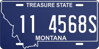 MT license plate 114568S