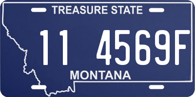 MT license plate 114569F